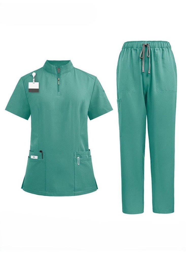 Women's Elastic Doctor Nurse Surgical Gown Work Clothes - Image 1
